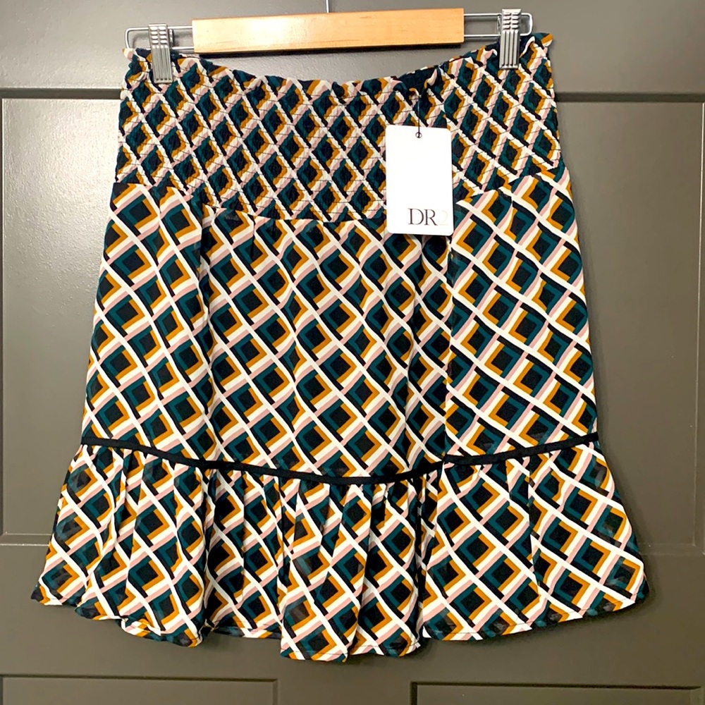 Smocked Waist Ruffle Hem Skirt - DR2 by Daniel Rainn